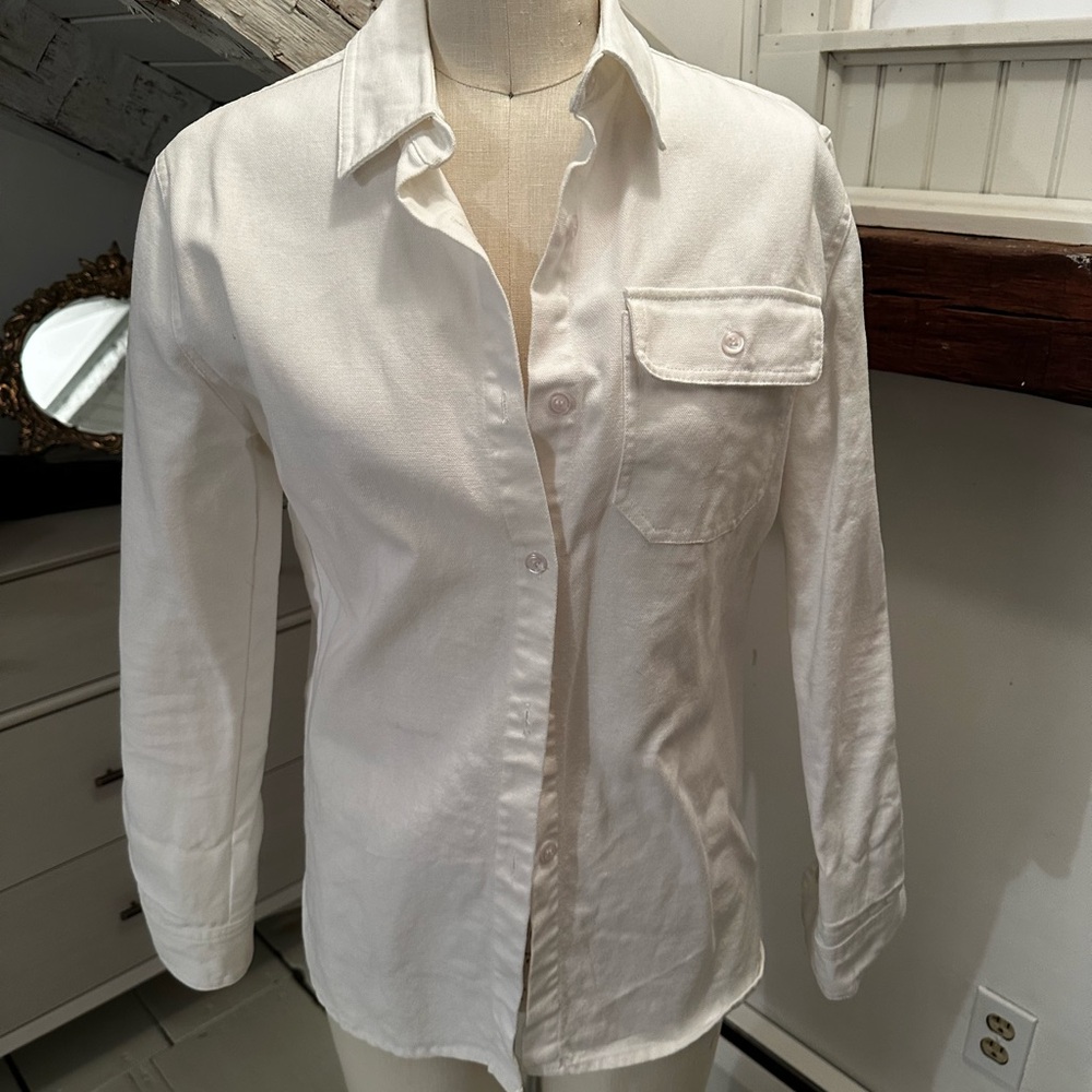 Long sleeve white button down